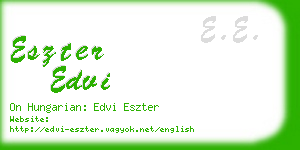 eszter edvi business card